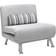 Homcom Linen 3-in-1 Convertible Light Grey Armchair 75cm
