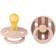 Bibs Studio Colour Pacifier Size 2 2-pack Block Blush Mix
