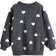 H&M Brushed Inside Sweatshirt - Dark Grey/Hearts (1246179035)