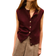 H&M Fine Knit Waistcoat - Burgundy