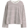 H&M Dam Långärmad Bomullströja - Mörkröd/Randig