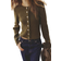 H&M Rib-Knit Cotton Cardigan - Dark Khaki Green