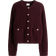 H&M Dam Vinröd Ribbstickad Kofta