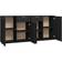 vidaXL 3074928 Black Sideboard 160x75cm 2pcs