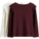 H&M Ribbad Tröja Bomull 2-Pack - Mörkröd/Vit