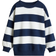 H&M Oversized Crew Neck Sweatshirt - Dark Blue/White Striped (1245302030)