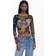 Desigual T-shirt - Blå/Mörkgrön/Lax/Magenta