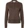 Selected SLFThea LS Knit Merino Collar Neck - Brun