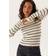 Pieces Pcmira New Ls Oneck Knit Noos BC Långärmade Blusar - Birch/Black Narrow