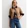 New Look Cropped Barn Jacket - Tan Brown
