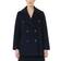 Max Mara Caban Virgin Wool Pea Coat - Blue