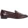 Dune London Grained Leather Square Toe Loafers - Burgundy