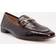 Dune London Grained Leather Square Toe Loafers - Burgundy