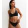New Look Lace Edge Ribbed Seamless Bralette - Black