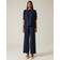 James Lakeland Round Neck Batwing Top Gathered Sleeve Blouse - Navy