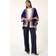 Roman Longline Knit Poncho - Blue
