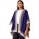 Roman Longline Knit Poncho - Blue