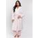 Loungeable Chunky Sherpa Stripe Dressing Gown - Mink
