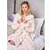 Loungeable Chunky Sherpa Stripe Dressing Gown - Mink