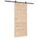 vidaXL Brun 90 208 cm Massiv Furu Skjutdörr (x)