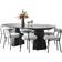 Ebuy24 Tokyo Matgrupp Matbord 2 Iläggsskivor Ø120x120-160-200 cm Bordsgrupp