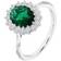 Lotus Elegant Grøn Sølv Ring Til Kvinder