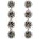 Jon Richard Black Diamond Statement Drop Earrings - Silver/Black