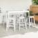 vidaXL Garden pcs White Outdoor Bar Set, 1 Table incl. 6 Chairs