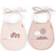 Done by Deer Tiny Pocket Bibs 2-pack Happy Clouds Pink
