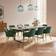 tectake Marilyn Dark Green/Gold Kitchen Chair 82cm 4pcs