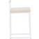 Venture Home Opelika Barstol Beige Polyester Fløjl Hvid Stål Barstol