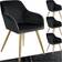 tectake Marilyn Black/Gold Kitchen Chair 82cm 4pcs