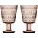 Iittala Kastehelmi på Fot 26 cl 2-pack Linne Beige Dricksglas 26cl 2st