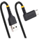 StarTech fot USB A C laddningskabel, rät vinkel USB-C-kabel 2.0 robust Aramidfiber, 3A 0.3m