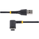 StarTech fot USB A C laddningskabel, rät vinkel USB-C-kabel 2.0 robust Aramidfiber, 3A 0.3m