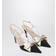 Valentino Garavani Bowow 85 Grosgrain Leather Slingback Pump - Nero/Silver/Old