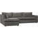 Woood Thomas Ribcord Left Dark Grey Sofa 283cm 4 Seater