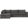 Woood Thomas Ribcord Left Dark Grey Sofa 283cm 4 Seater