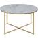 AC Design Furniture Antje White/Gold Coffee Table 80cm