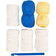Creativ Company Kreakasse DIY Kit Hækle Chunky bøllehat blå lys natur, gul