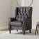 More4Homes Althorpe Velvet Slate Grey Armchair 105cm