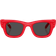 Ray-Ban Nylon Puffer Solbriller Nylon Firkantet - Rød/Sort
