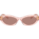 Prada Solbriller 55 MM - Lyserød/Brune