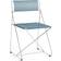 Hay X-Line Chair Chromed Base Powder Blue AE915-E683 Køkkenstol