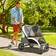 Pawhut Foldable Pet Stroller for Large Dogs Dark Grey
