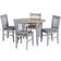 SECONIQUE Oxford Extending Grey/Natural Oak Dining Set 80x105cm 5pcs