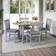SECONIQUE Oxford Extending Grey/Natural Oak Dining Set 80x105cm 5pcs