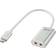 Lindy 2x3.5mm-USB C M-F 0.2m