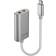 Lindy 2x3.5mm-USB C M-F 0.2m