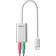 Lindy 2x3.5mm-USB C M-F 0.2m